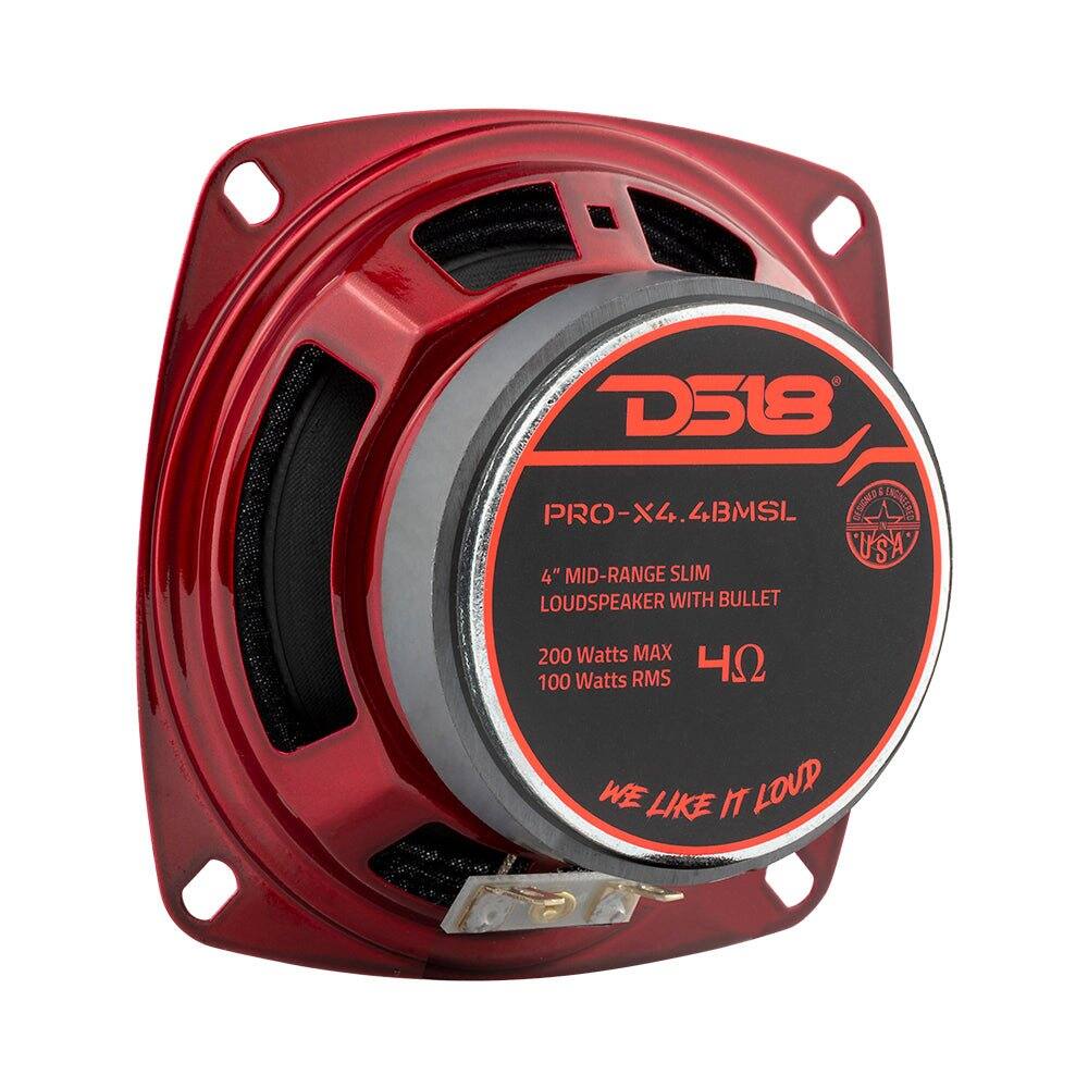 D518 PRO-X4.4BMSL  
COMPANY ENGINEERED  
USM 4" MID-RANGE SLIM LOUDSPEAKER WITH BULLET  
200 Watts MAX  
100 Watts RMS  
4Ω  
WE LIKE IT LOUD