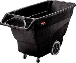 RubberMaid - Commercial Structural Foam Tilt Truck, 152 Gallon/600 lb Capacity - Black