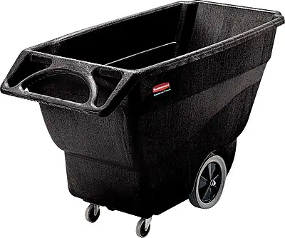 Front. RubberMaid - Rubbermaid® Commercial Structural Foam Tilt Truck, 152 Gallon/600 lb Capacity, Black (FG101100BLA) - Black.