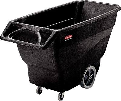 Front. RubberMaid - Rubbermaid® Commercial Structural Foam Tilt Truck, 152 Gallon/600 lb Capacity, Black (FG101100BLA) - Black.