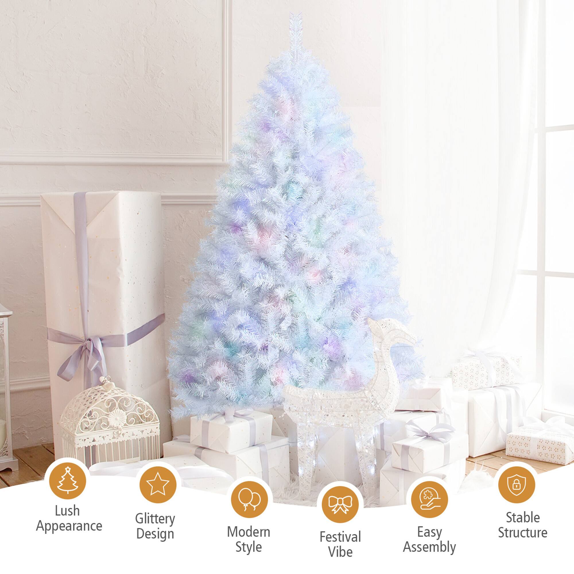 - Lush Appearance
- Glittery Design
- Modern Style
- Festival Vibe
- Easy Assembly
- Stable Structure