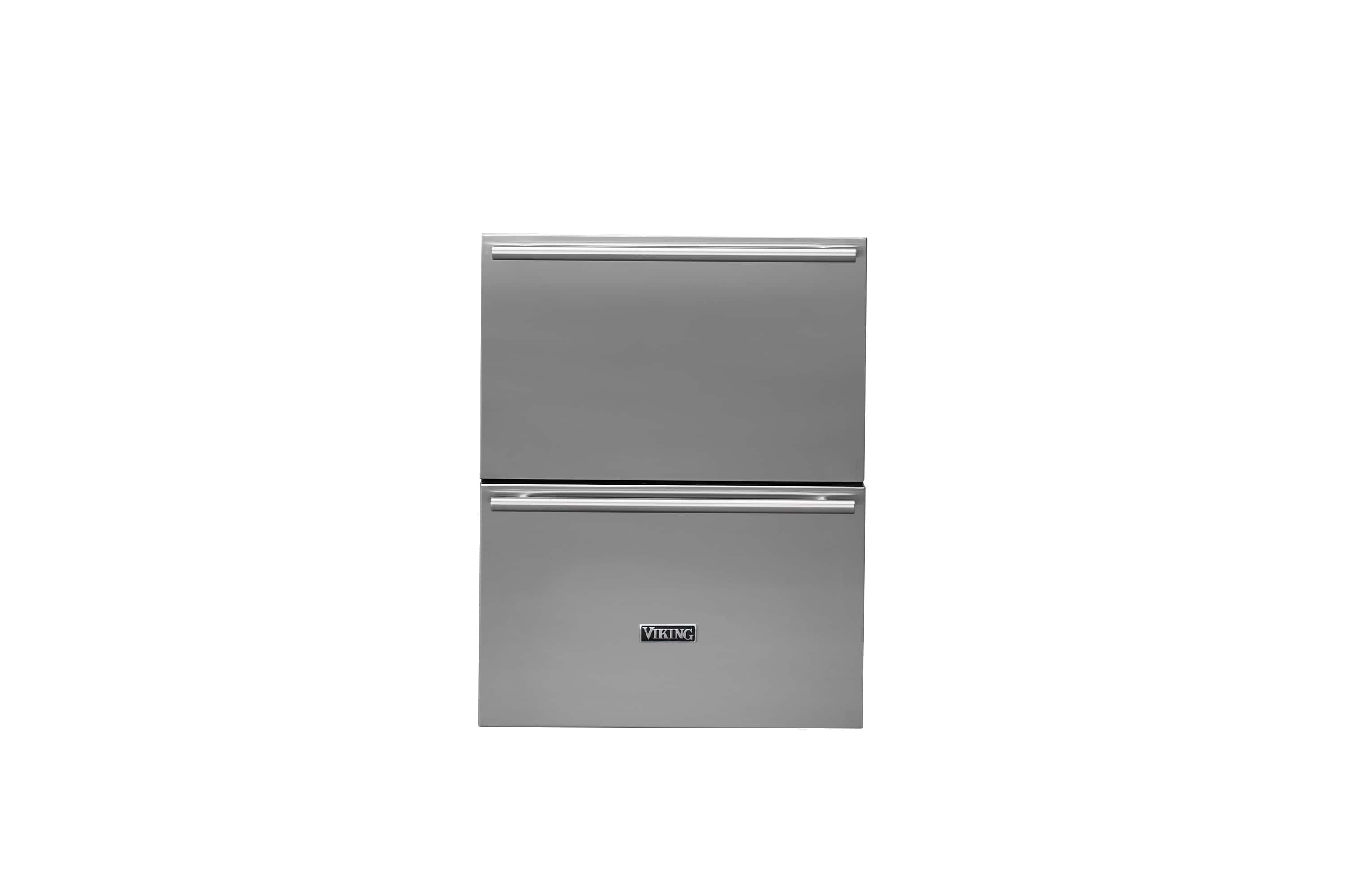 Front. Viking - 24" Classic Panel Refrigerated Drawers for FDUI5242D - Stainless.