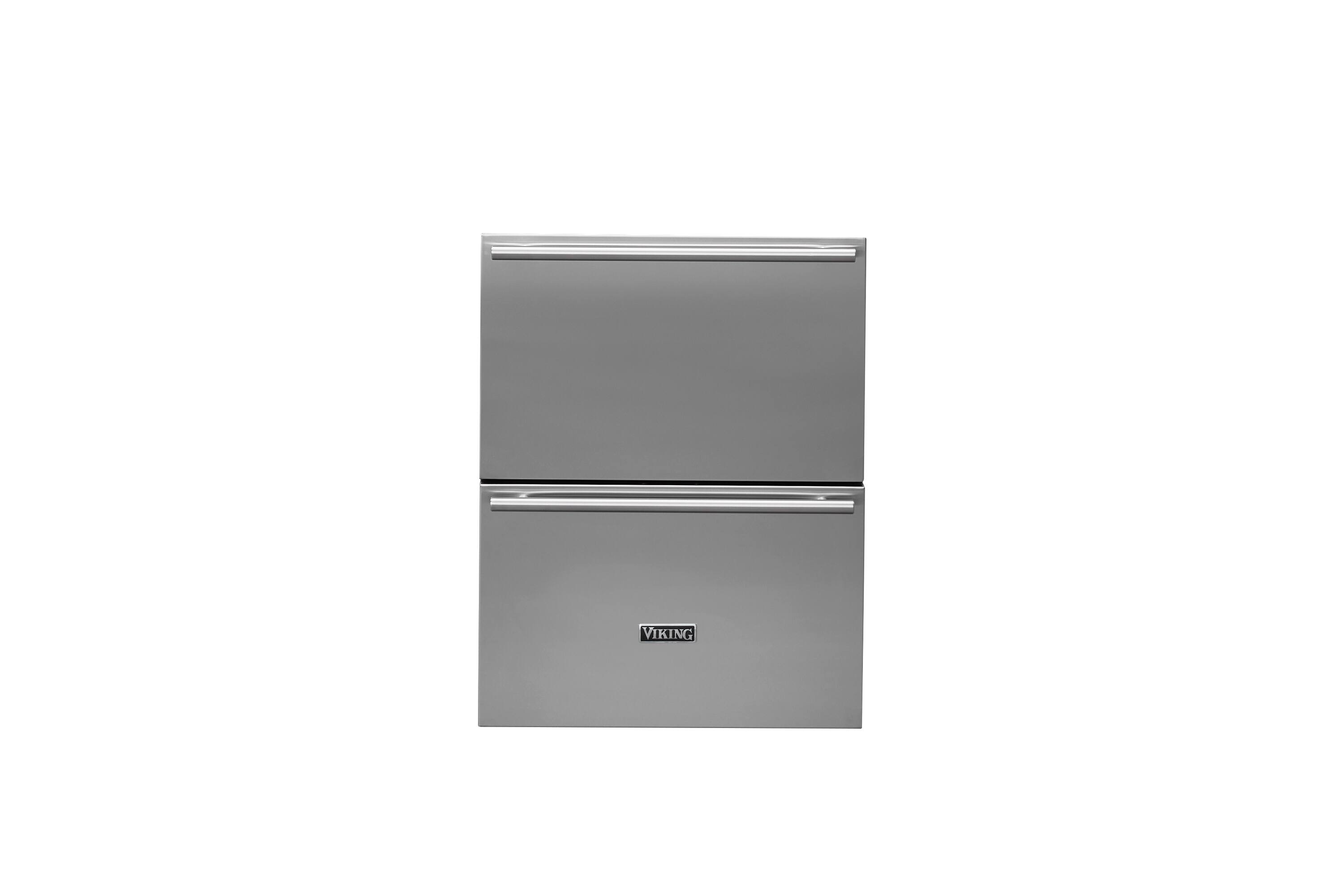 Front. Viking - 24" Classic Panel Refrigerated Drawers for FDUI5242D - Stainless.