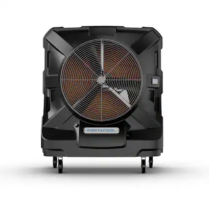 Front. Portacool - Apex 6500 Wi-Fi Enabled Portable Evaporative Cooler - Black, Textured.