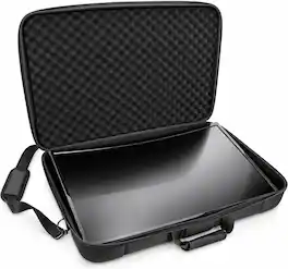 CASEMATIX - Portable Monitor Case for 24"-29" Gaming Monitor, Laptop Screen, or TV – Hard EVA Shell, Foam Padding, Storage - Black