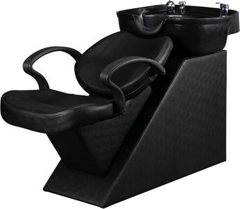 Front. Winado - Shampoo Bowl for Salon,Barber Backwash Chair Unit Station Hair Washing Equipment - Black.