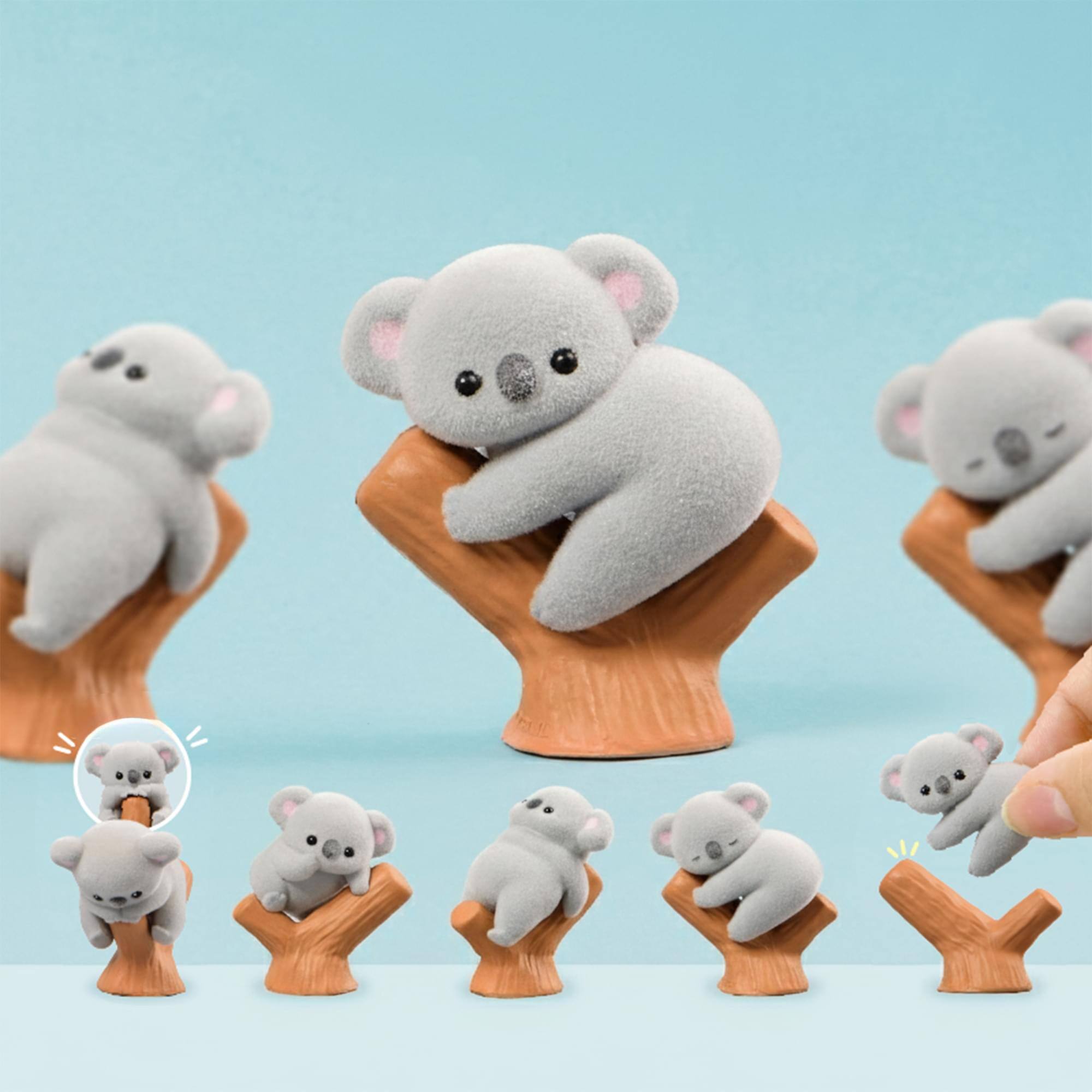 Alt View 10. Little Buddy - Baby Koala Blind Box Flocked Mini Figure | One Random - Multi-Colored.