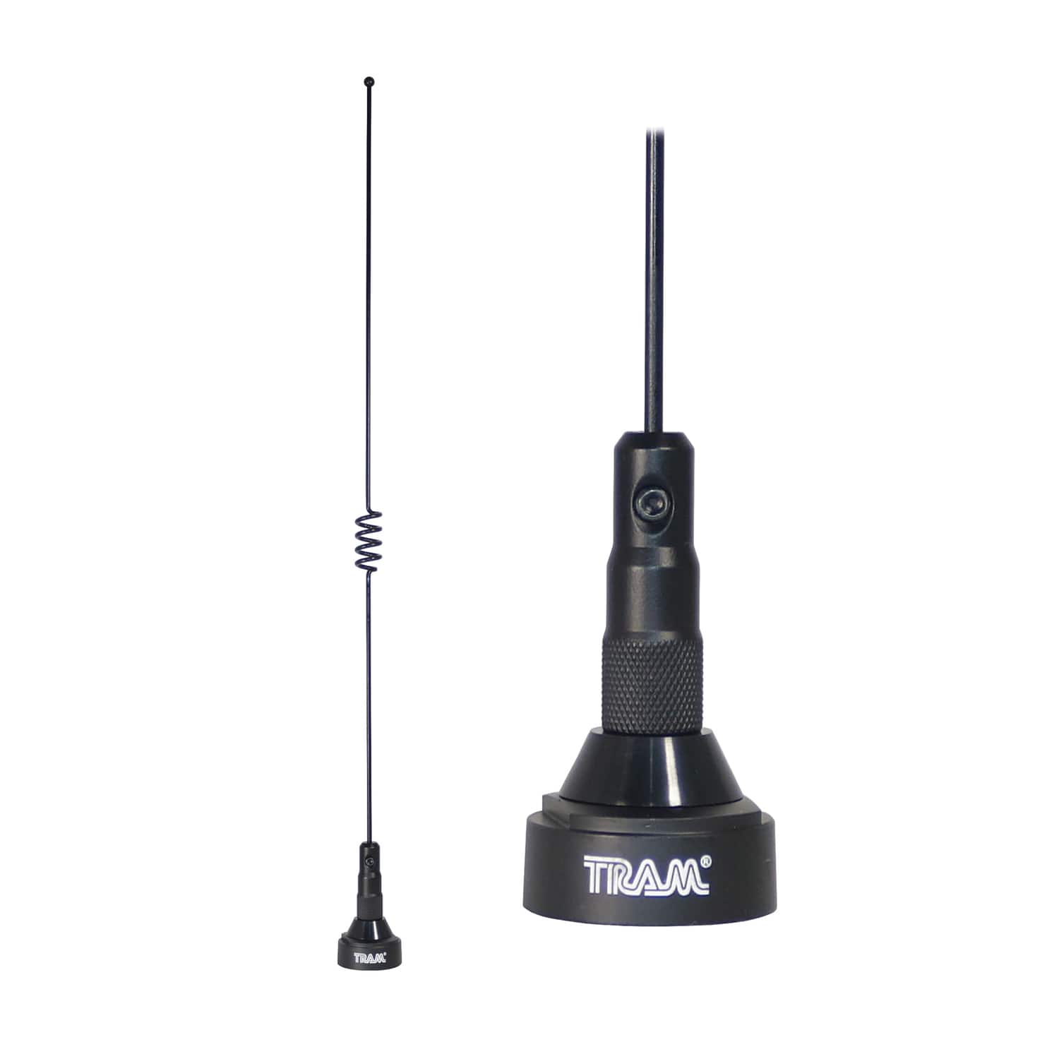 Tram - 1181 Pretuned Dual-Band 140 MHz to 170 MHz VHF/430 MHz to 450 MHz UHF Amateur Radio Antenna with NMO Mounting - Silver