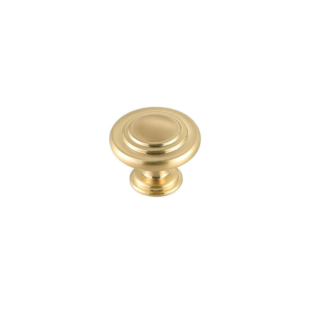 Back. Elegant Decor - Minu 1.3" Diameter Brushed Gold Mushroom Knob Multipack (Set of 10) - Brushed Gold.