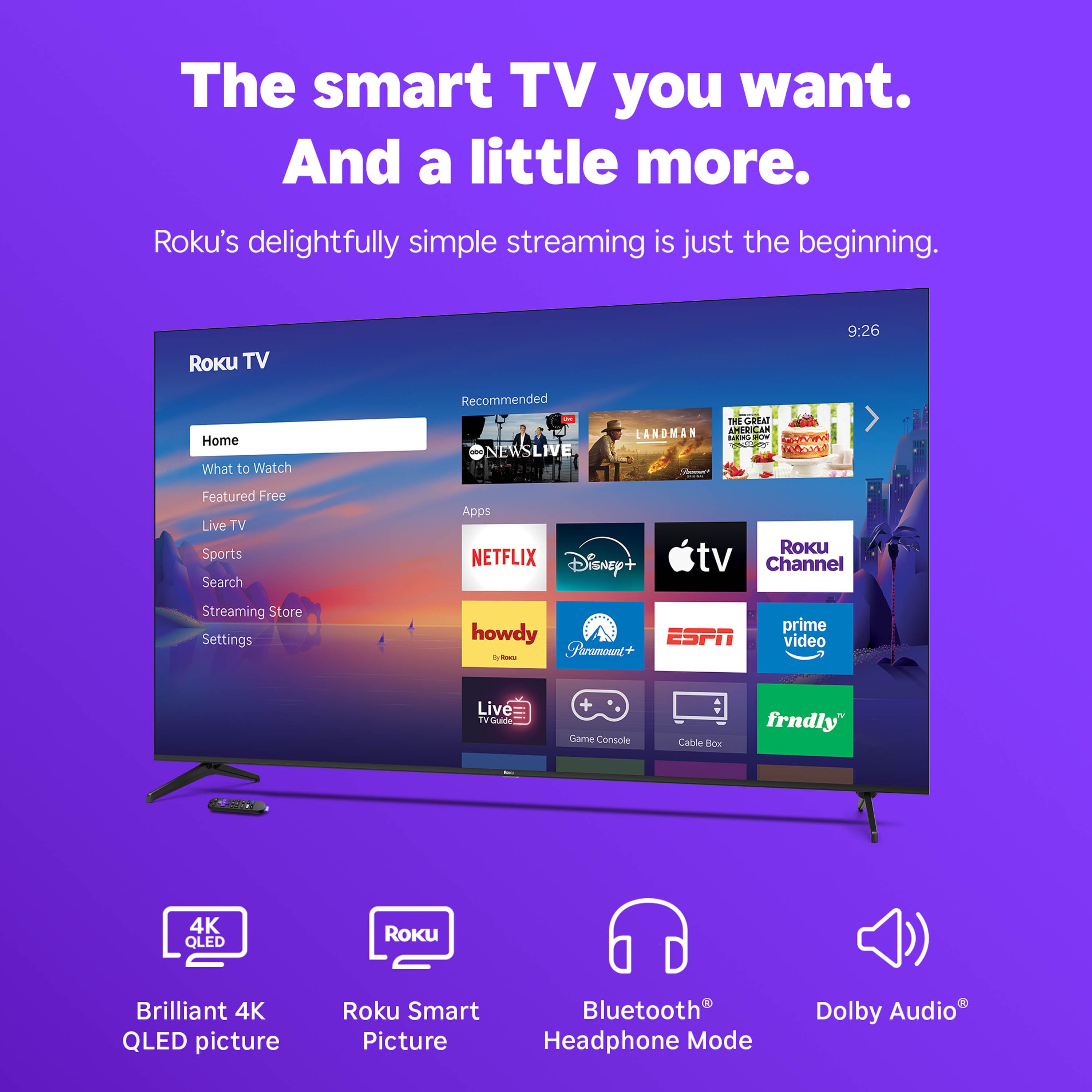 Roku - 85 Class Select Series 4K QLED Smart RokuTV (2026)