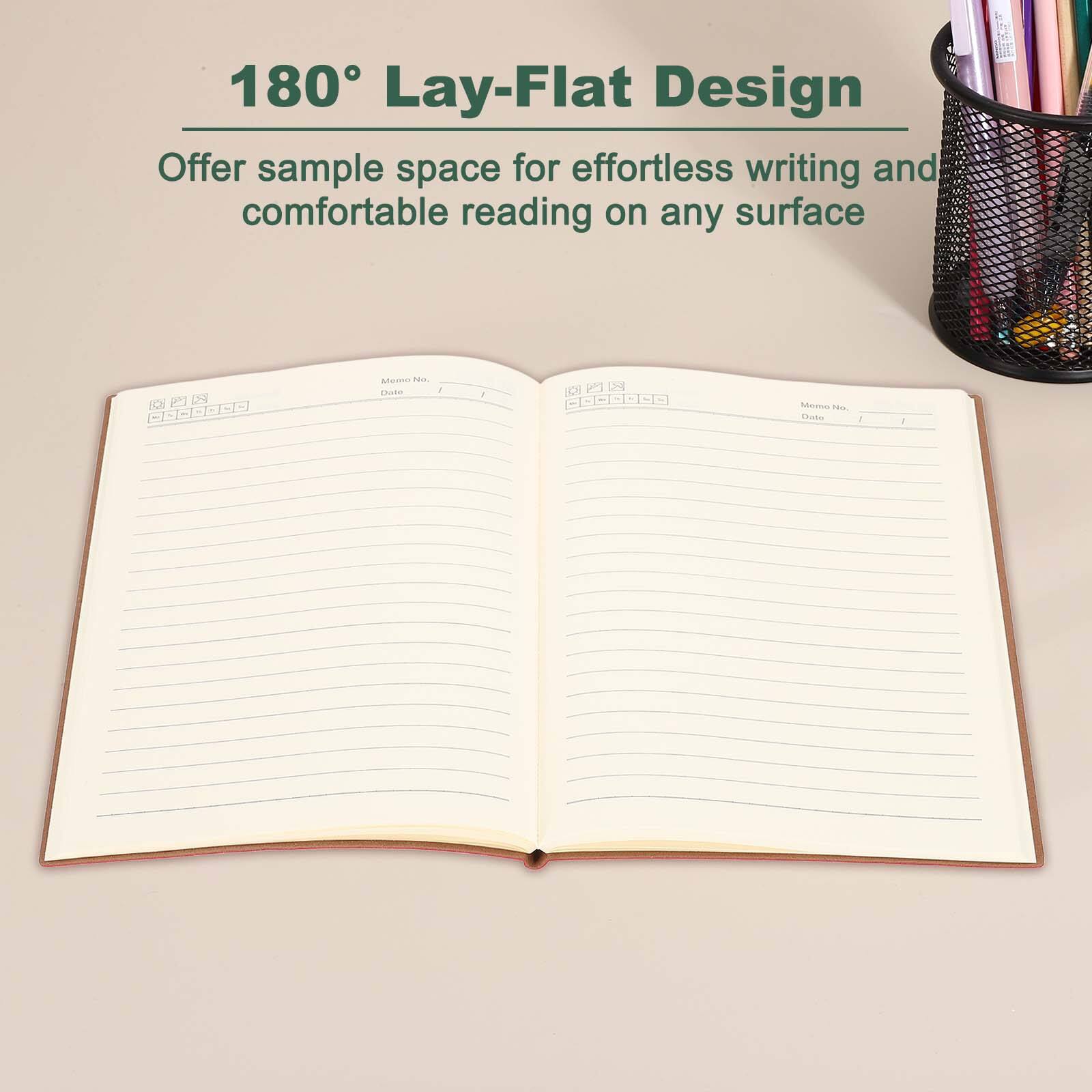 180° Lay-Flat Design  
Offer sample space for effortless writing and comfortable reading on any surface