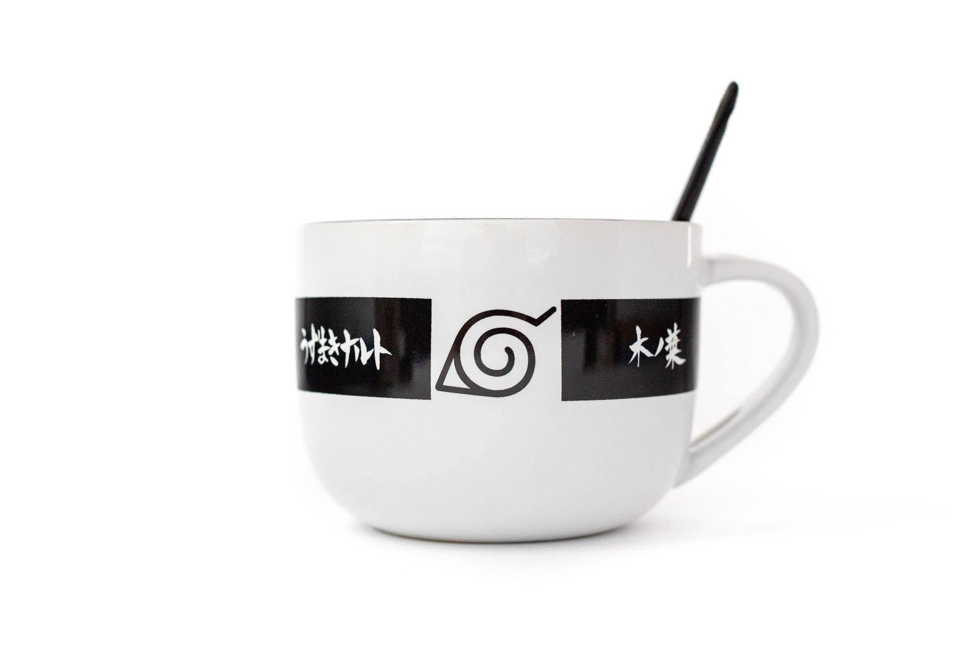 Alt View 10. Just Funky - Naruto Anime Ceramic Ramen Soup Mug with Spoon - Awesome 20 oz Coffee Cup for Office - White.