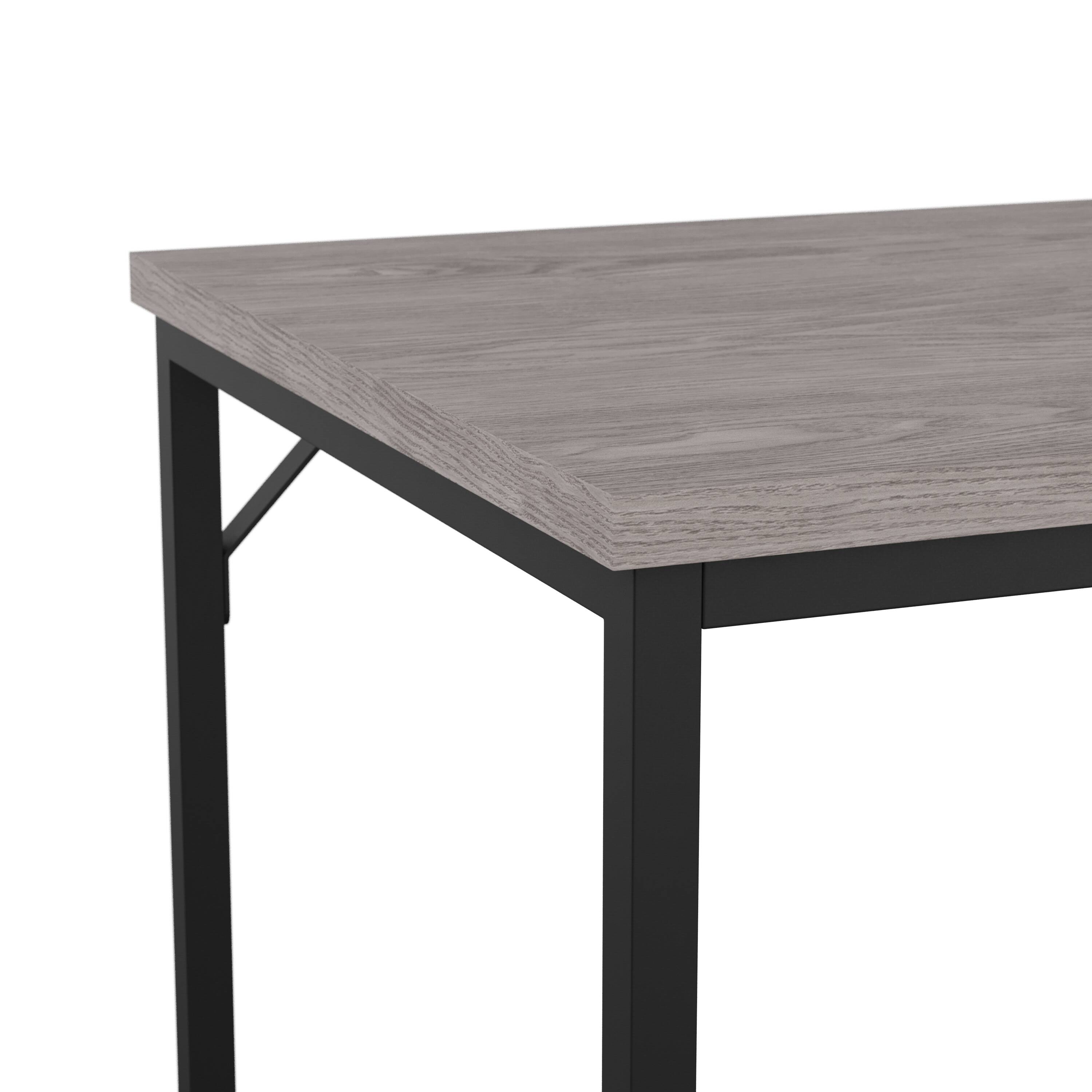 Alt View 20. Martha Stewart - Noah Gray Wood Grain Parsons Desk - Gray Top/Oil Rubbed Bronze Frame.