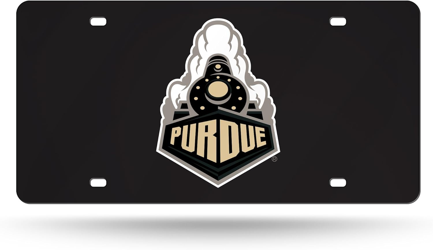 Purdue Boilermakers Black Mirror Look Acrylic License Plate Laser Tag