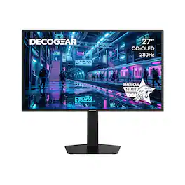 Deco Gear - 27" QHD OLED Gaming Monitor 280Hz 0.03ms HDR400 Adaptive Sync HDMI 2.1/DP 1.4