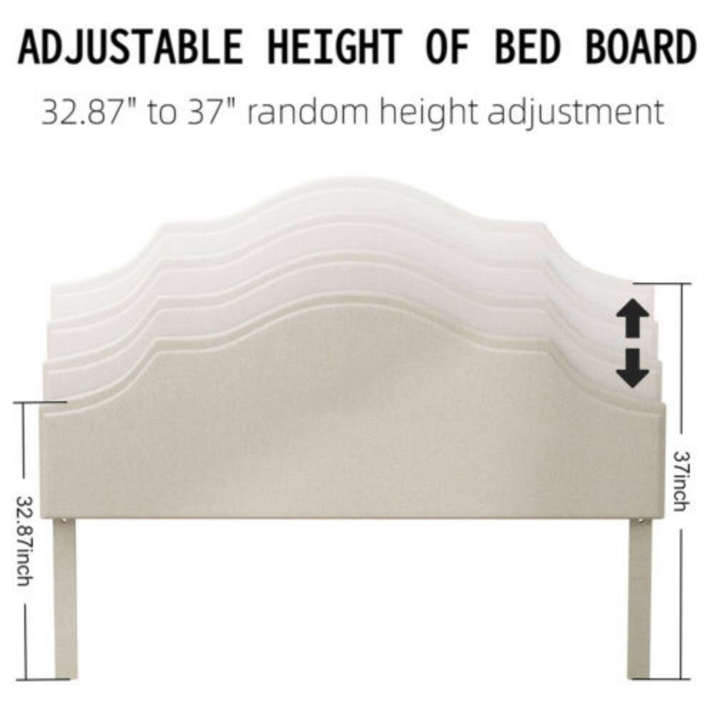 ADJUSTABLE HEIGHT OF BED BOARD  
32.87" to 37" random height adjustment