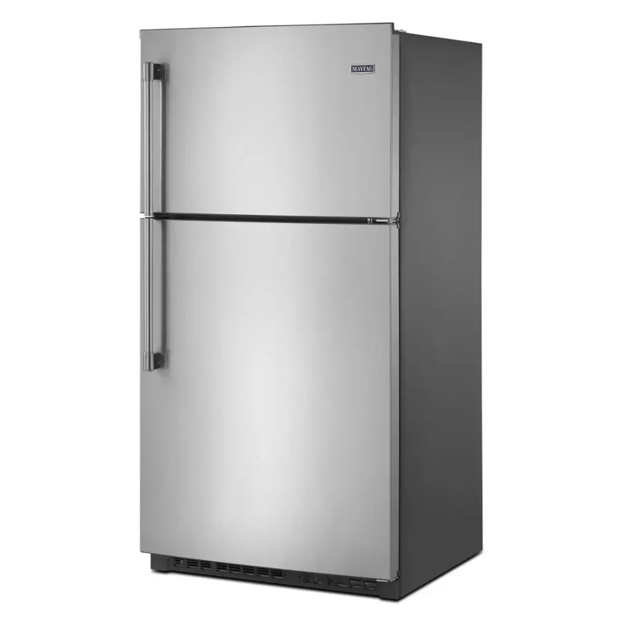 Alt View 3. Maytag - 21.2 Cu. Ft. Top-Freezer Refrigerator - Fingerprint Resistant Stainless Steel.