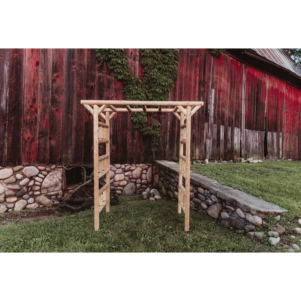 Alt View 3. Contoured Comfort - Large Cedar Log Arbor.