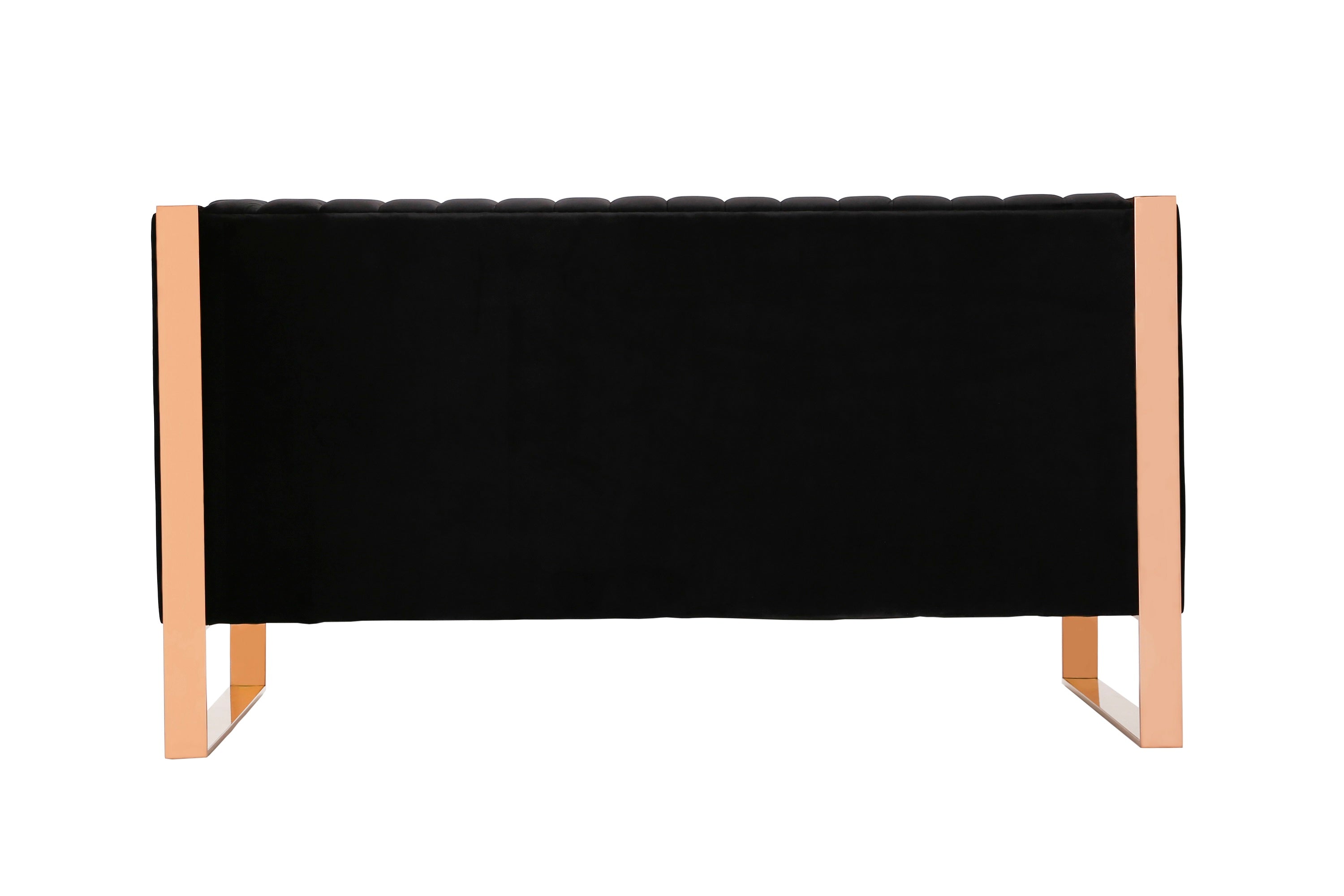 Alt View 3. Manhattan Comfort - Trillium Mid-Century Modern 57" Velvet Loveseat - Black.