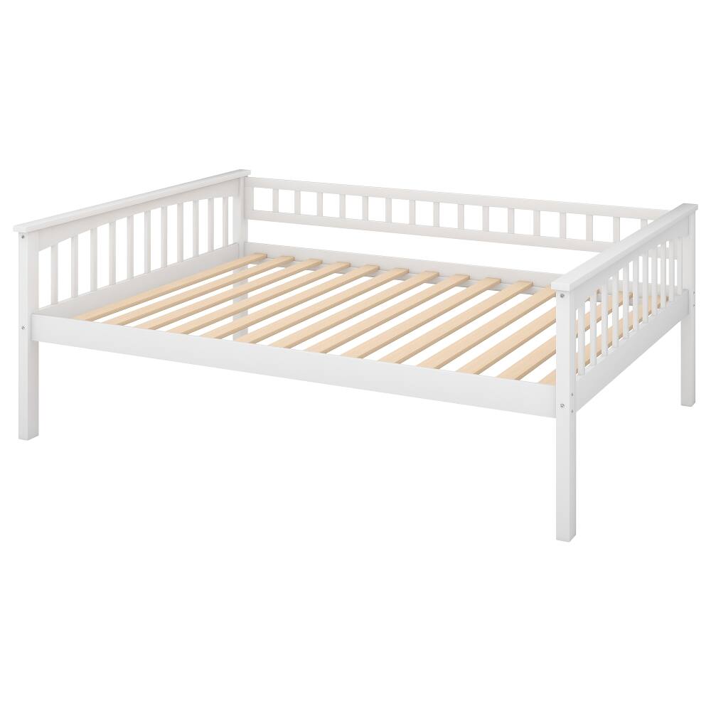 Alt View 3. Loheer - Loheer Full Over Full Bunk Bed with Drawers White Convertible Solid Wood - White.