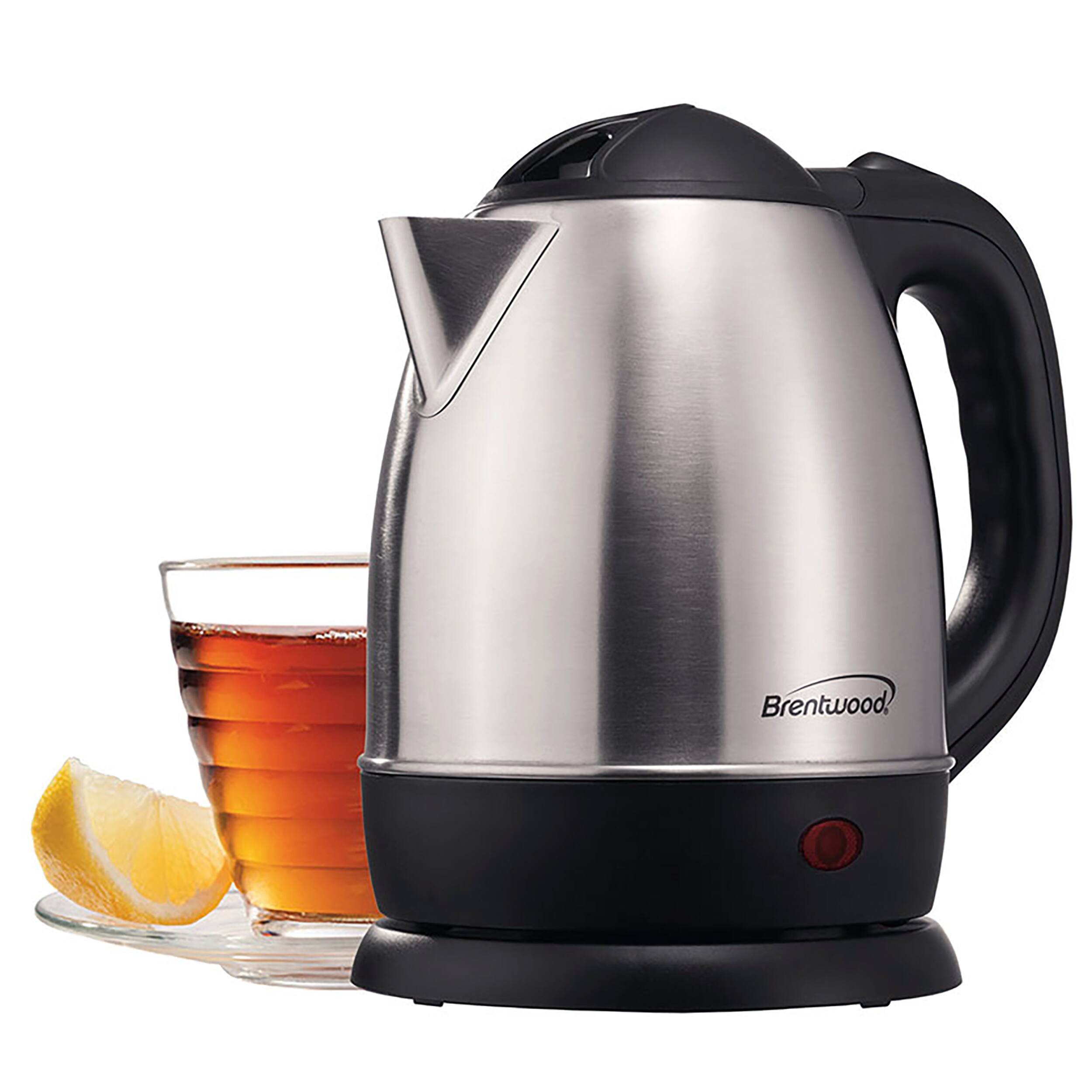 Alt View 1. Brentwood - Brentwood 1.2 L Stainless Steel Electric Cordless Tea Kettle 1000W in Brushed Chrome - Chrome.