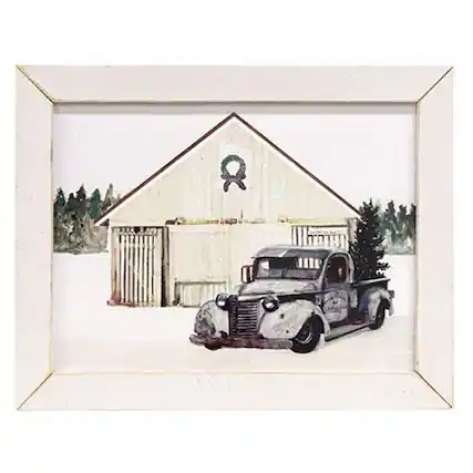Front. BreeBe - Vintage Delivery Framed Print 12" x 16" - White.
