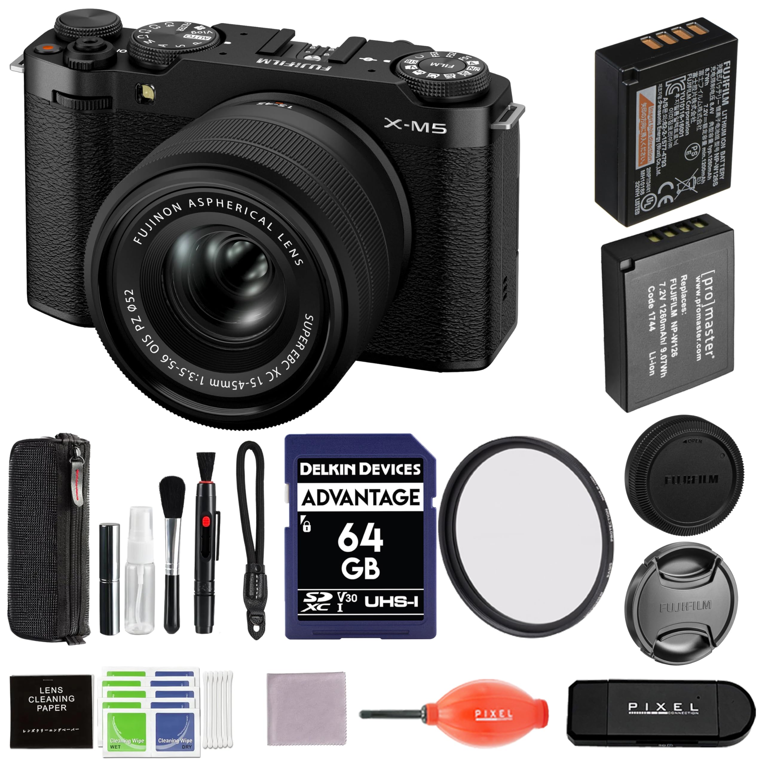 Fujifilm X M5 Mirrorless Camera with XC 15 45mm f/3.5 5.6 Lens