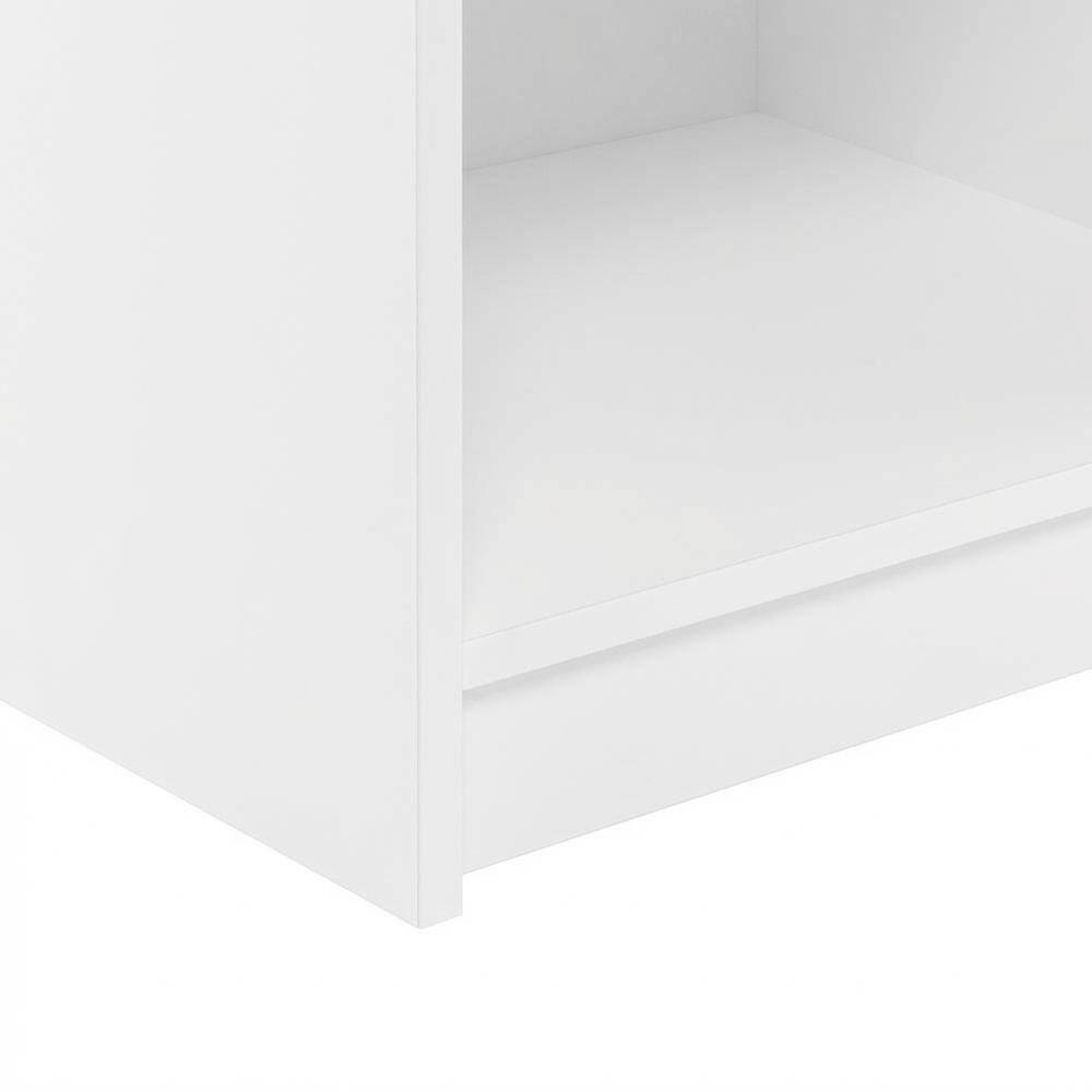 Alt View 2. FurniFact - White Nightstands with Spacious Drawer Set of 2 for Bedroom Storage - White.