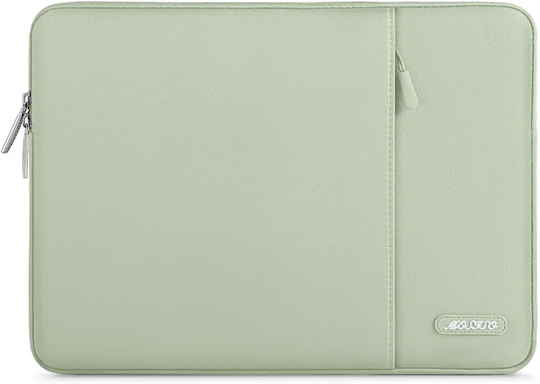 Front. mosiso - Laptop Case 13-13.3 inch Laptop Sleeve Fit with MacBook Air/Pro 13/Pro 14 HP Dell ASUS Lenovo Sleeve Bag with Pocket - Sage Green.