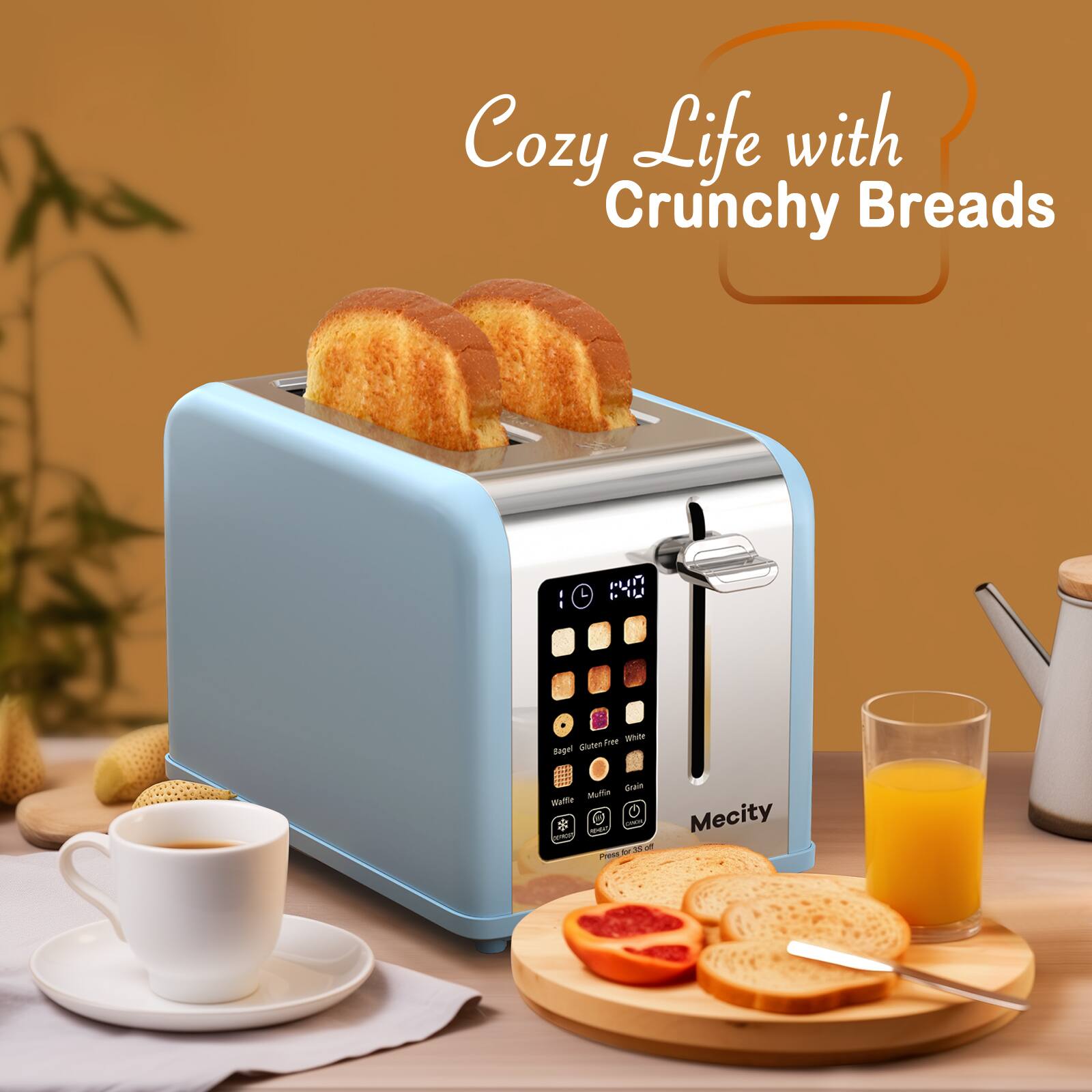 Cozy Life with Crunchy Breads

White Bagel Gluten Free
Grain Multin Waffle

Mecity by 35 6 Press
