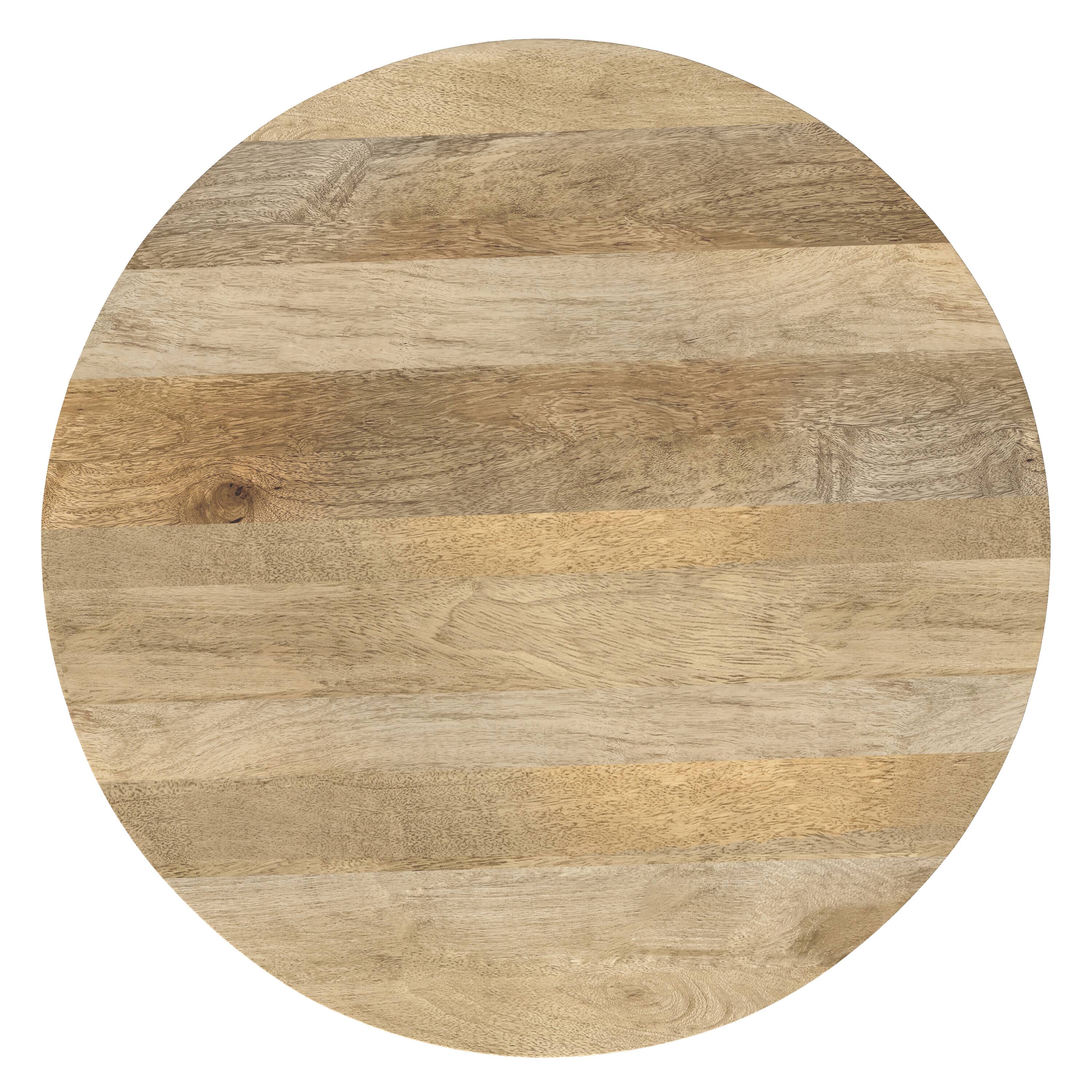 Alt View 2. Simpli Home - Demy  35 inch Wide Round Industrial Contemporary Coffee Table in Natural, Black, Fully Assembled - Natural, Black.