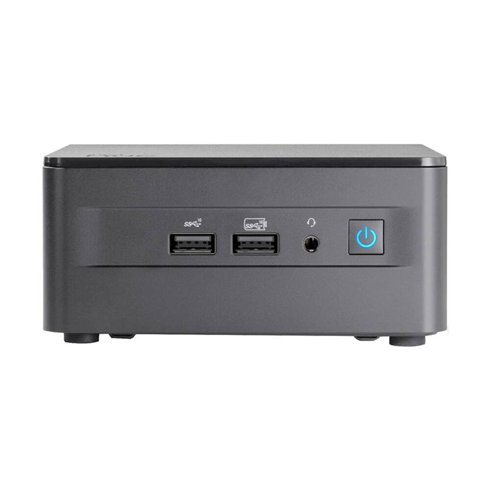 Front. Intel - Intel NUC Mini Desktop (i5-1340P, 16GB, 512GB SSD, Intel Iris Xe, Win 11 Pro ) - Black.