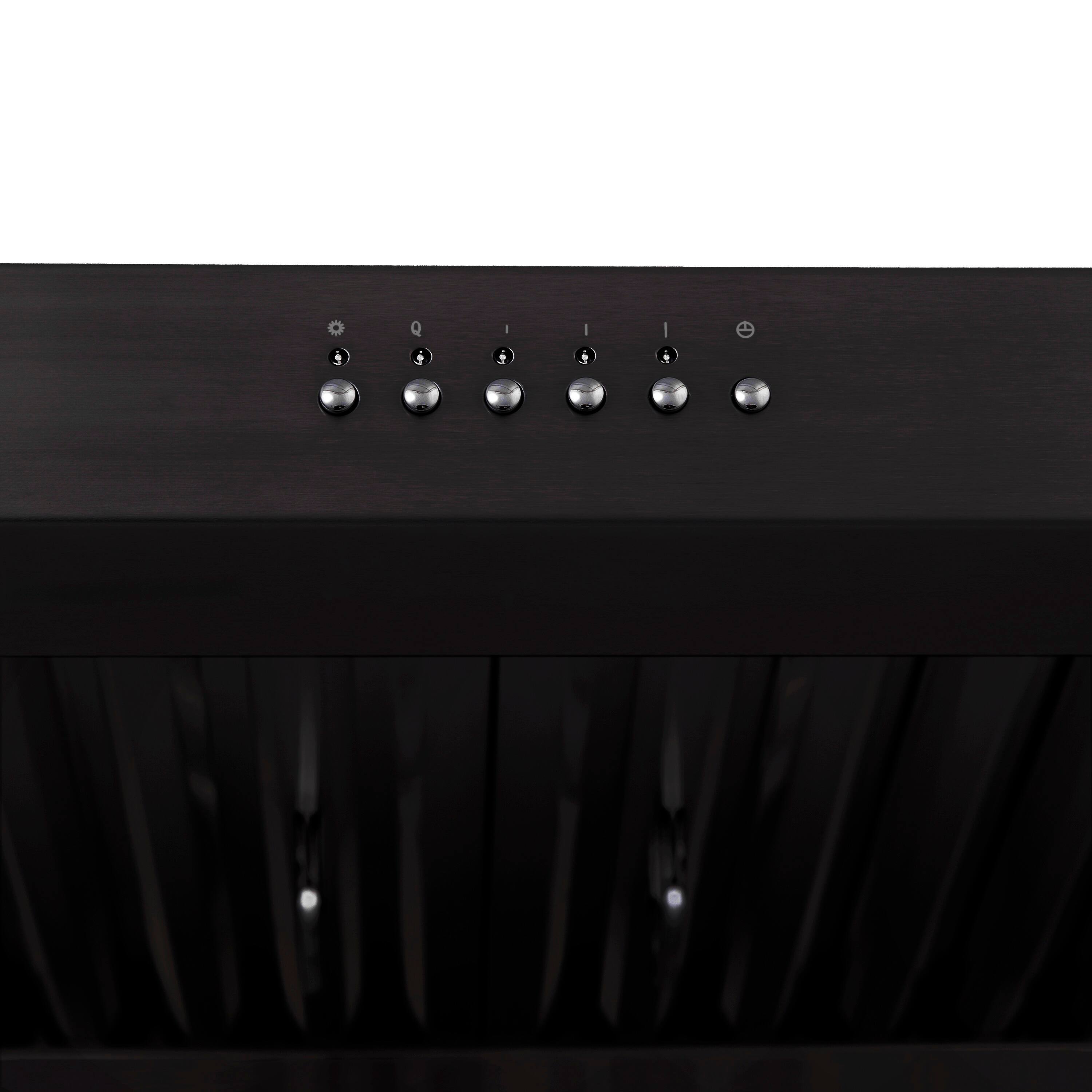 Alt View 14. ZLINE - ZLINE 36 in. 600 CFM Ducted Under Cabinet Range Hood in Black Stainless Steel (BS623-36) - Black stainless steel.