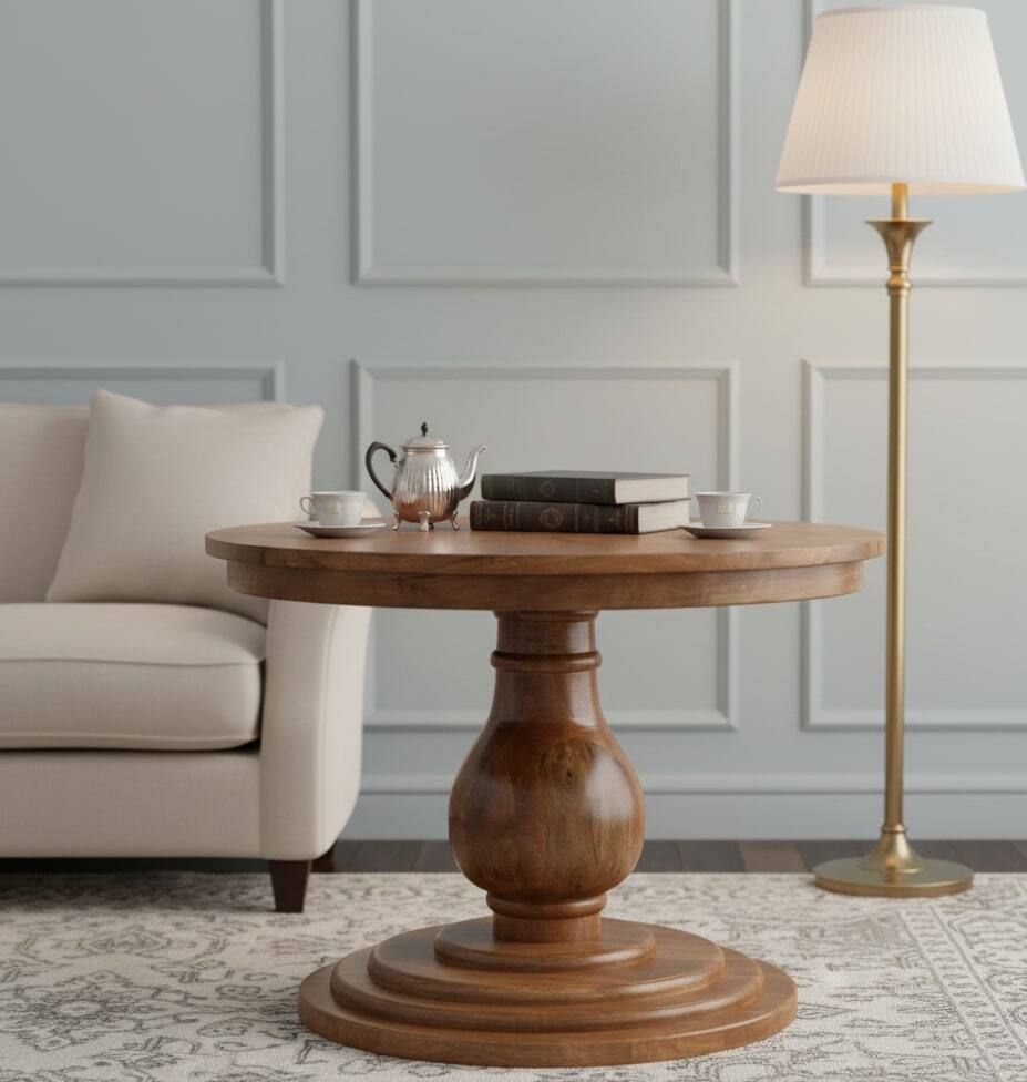 Alt View 6. Artisan Furniture - Artisan Furniture Solid Wood Belmont Round Dining Table - Brown.