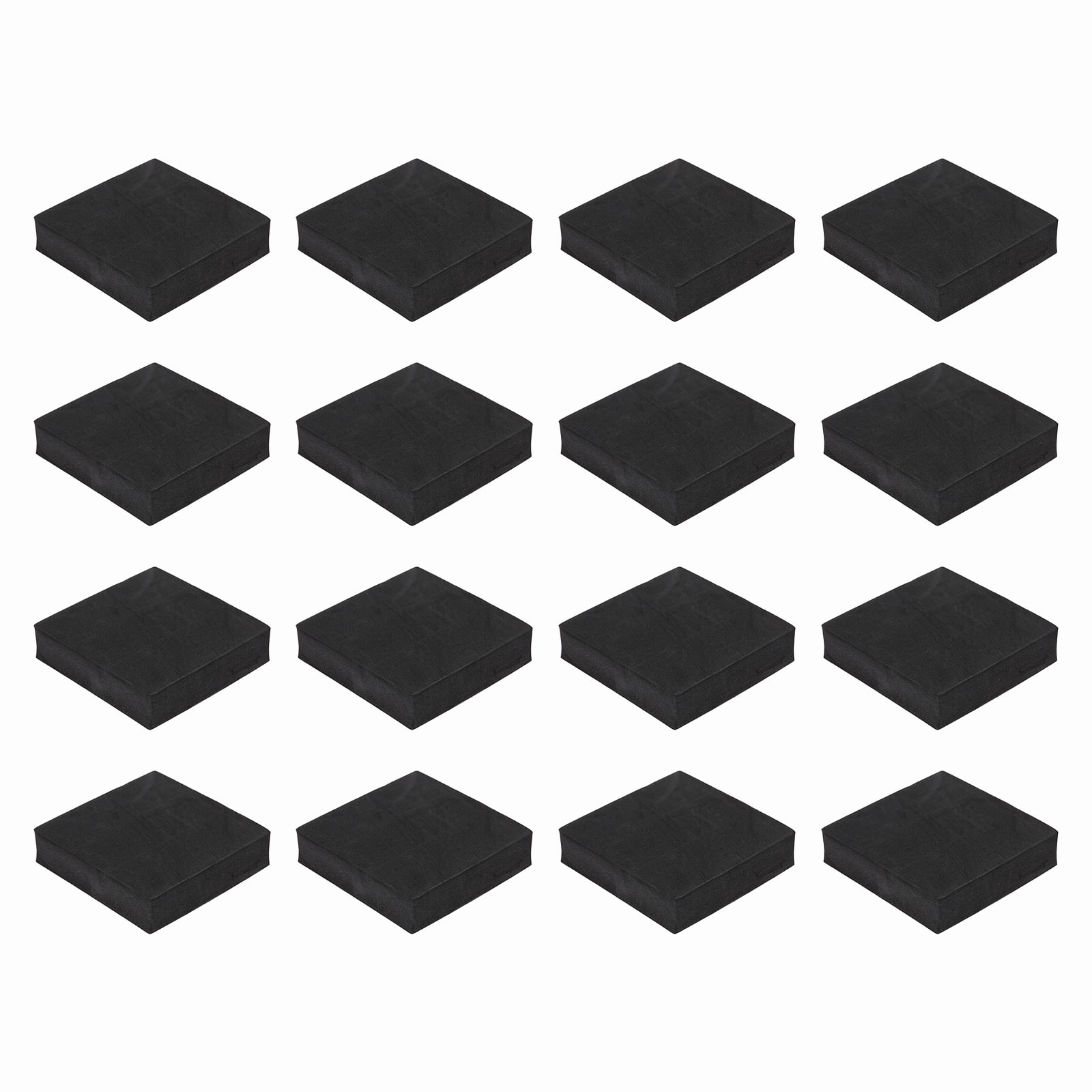 Unique Bargains - Single Sided Speaker Isolation Pads 80x80x20mm Square EVA Acoustic Foam Anti-Vibration Feet for Speaker Subwoofer, 16pcs - Black price history on PriceWatchPro