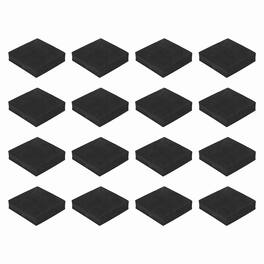Unique Bargains - Single Sided Speaker Isolation Pads 80x80x20mm Square EVA Acoustic Foam Anti-Vibration Feet for Speaker Subwoofer, 16pcs - Black