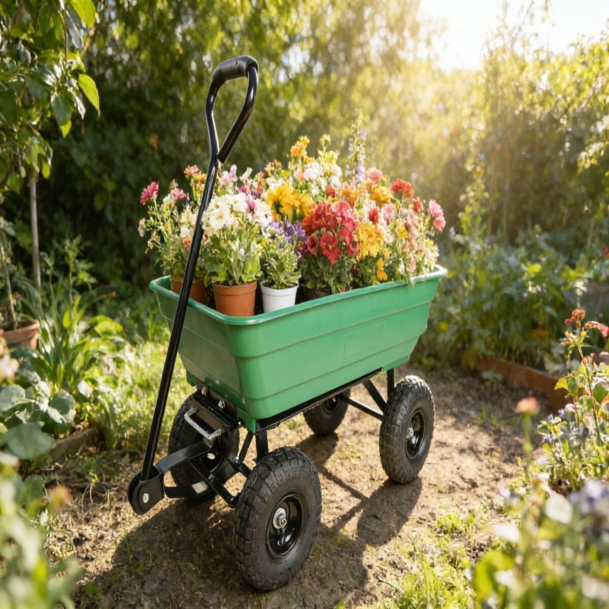 Alt View 2. Loheer - Loheer Poly Garden Dump Truck with Steel Frame 300 lb Capacity.