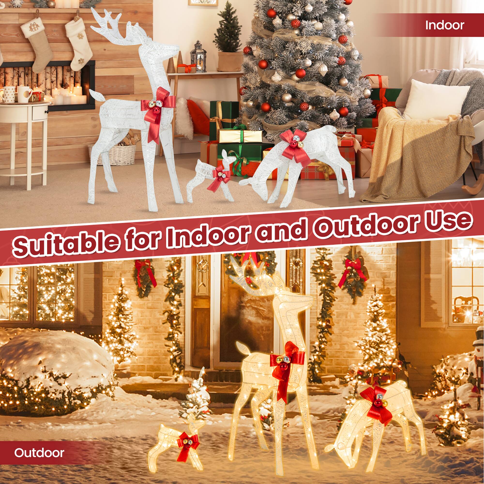 Suitable for Indoor and Outdoor Use

Indoor

Outdoor