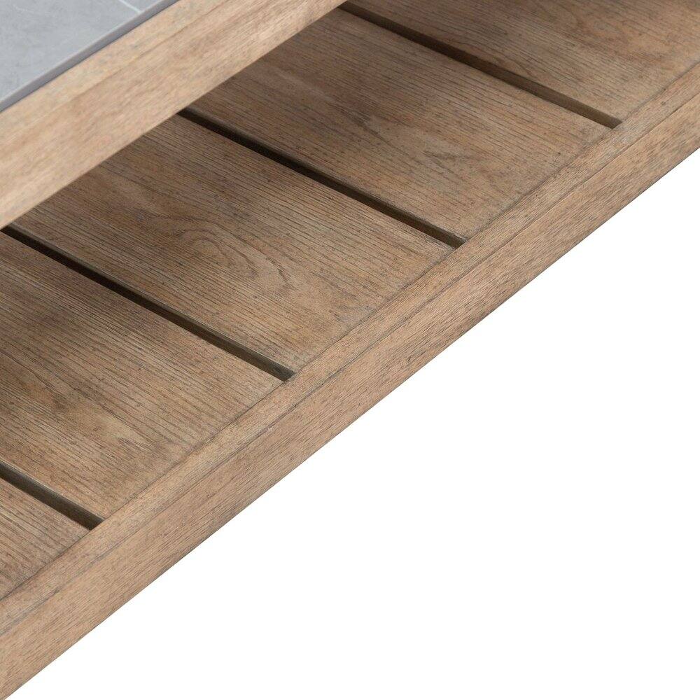 Alt View 4. Liberty Furniture Industries - Millstone Cocktail Table with Unique Tile Top for Living Room - Nutmeg Oak Wood - Nutmeg.