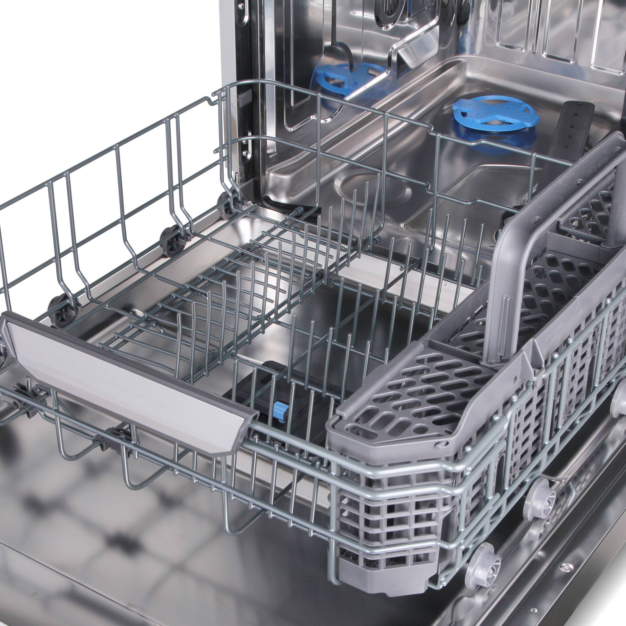 Alt View 4. COSMO - COS-DWI240TTRBK 24 in. Icon Collection Top Control Tall Tub Built-in Dishwasher with 3 Racks, Quiet 45 dBa - Matte Black.