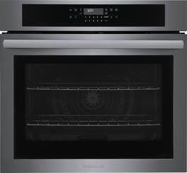 Frigidaire - 30" Single Wall Oven with Air Fry - Black Stainless Steel