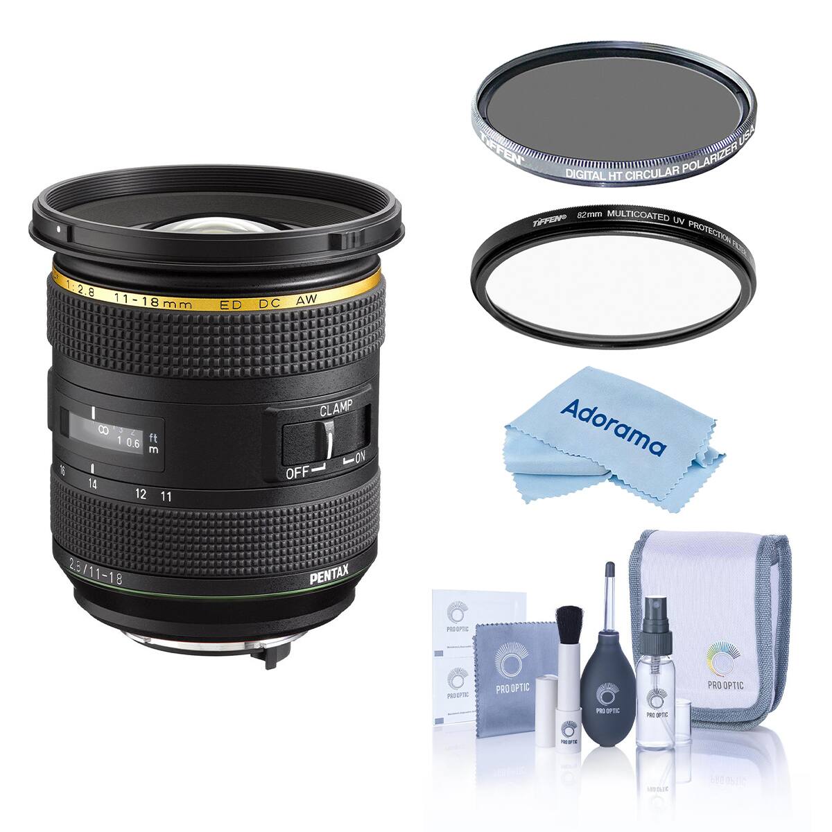 FEN' POLARIZER POL DIGITAL HT CIRCULAR 82mm MULTICOATED TiFFENO UV PROTECTION  
2.8 11-18mm ED  
DC AW  
1  
CO 7 1 0.6 ft m I 14 12 11  
CLAMP ON OFF  
Adorama  
23/11-18  
PENTAX  
PROOPTIC  
PRO OPTIC  
PRO OPTIC  
PRO OPTIC  
PRO FTC  
PRO PTC  
12.9%  
20193-091  
PROOPTIC