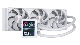 CORSAIR - NAUTILUS II 360 RS LCD Liquid CPU Cooler – 3.5" IPS LCD – FlowDrive 2S Pump – RS II Unified Frame Fans – 360mm Radiator - White