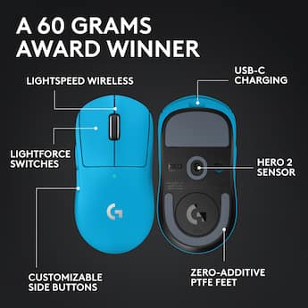 Logitech G PRO X SUPERLIGHT 2 LIGHTSPEED Lightweight Wireless Logitech G PRO X SUPERLIGHT 2 LIGHTSPEED Lightweight Wireless
