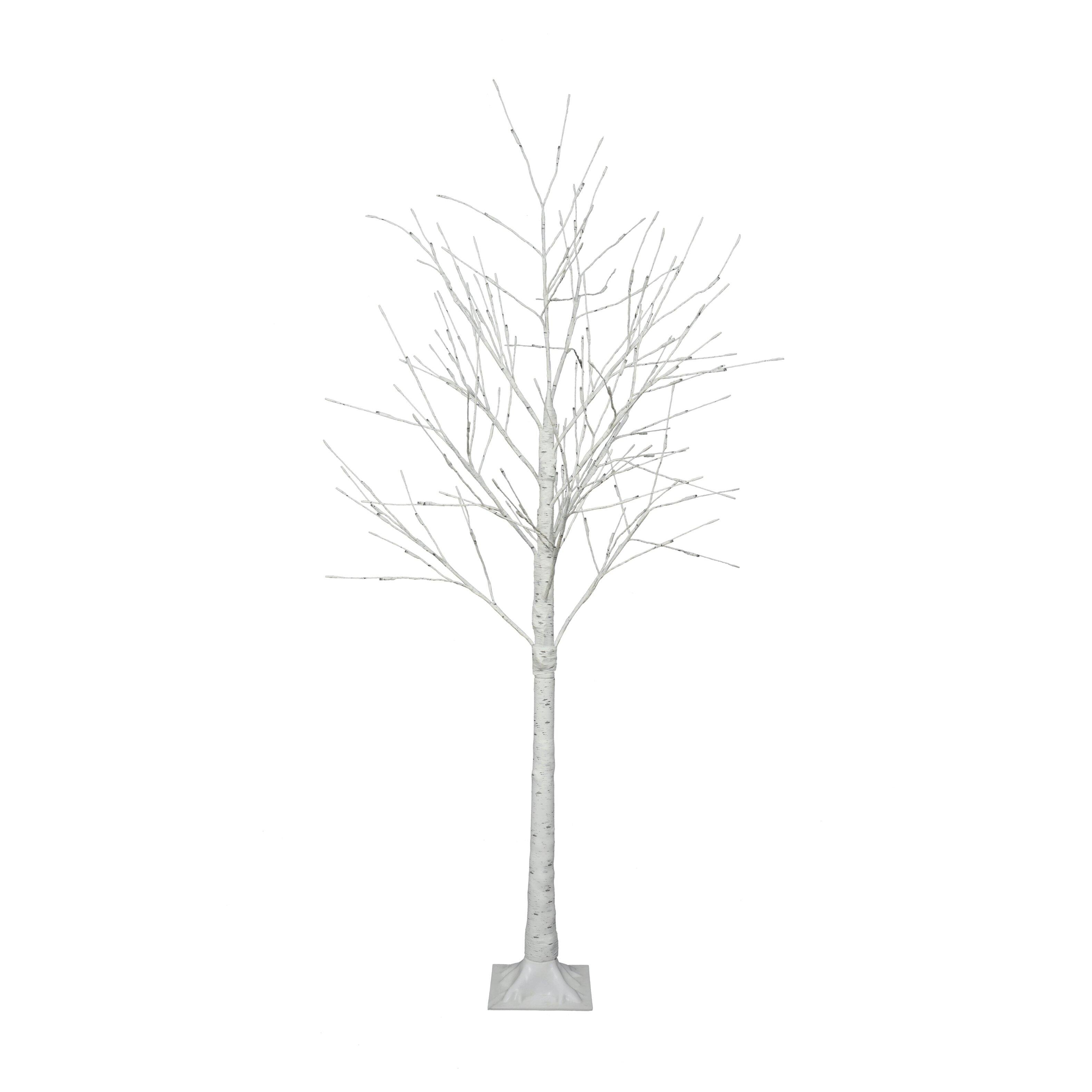 Alt View 7. Tiramisubest - Set of Lighted Birch Tree,4FT 48 LED/5FT 72 LED/6FT 96 LED Artificial Tree with Warm White Lights - White.