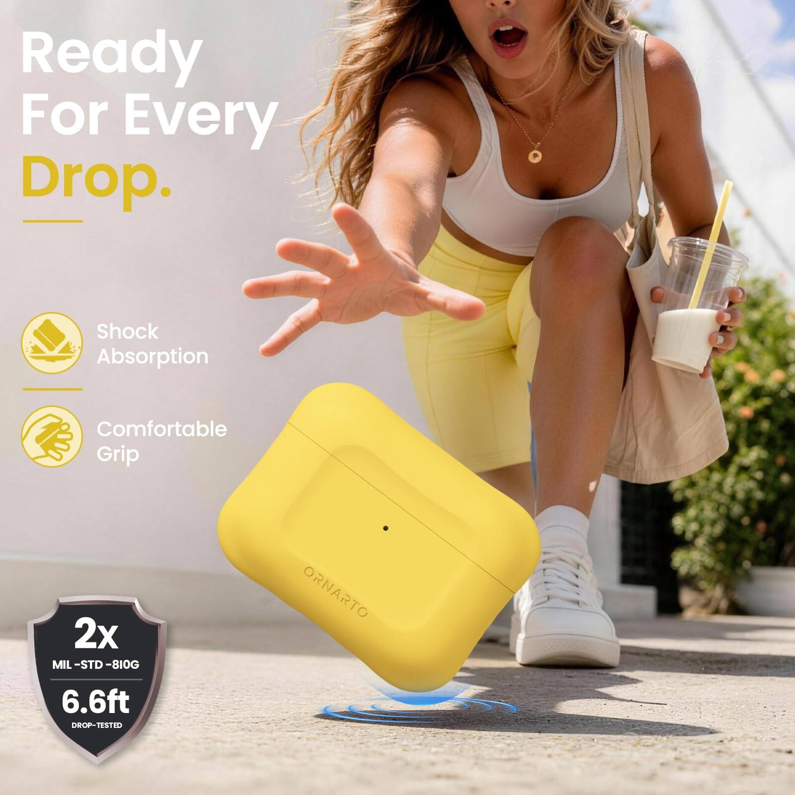 Ready For Every Drop.  
Shock Absorption  
Comfortable Grip  
2x MIL-STD-810G  
6.6ft DROP-TESTED