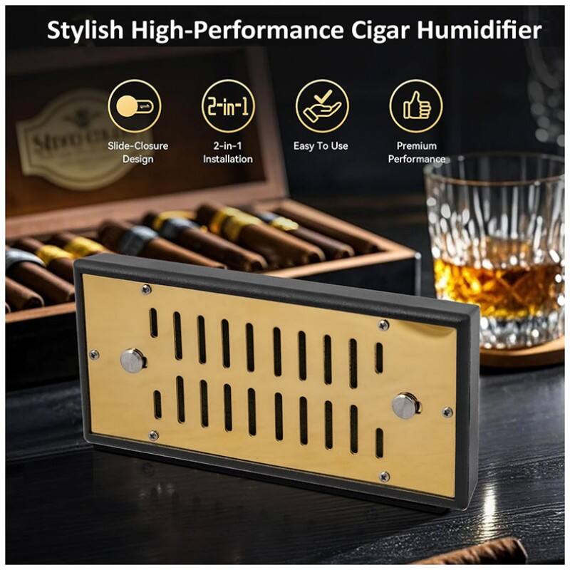 Stylish High-Performance Cigar Humidifier

- Slide-Closure Design
- 2-in-1 Installation
- Easy To Use
- Premium Performance
