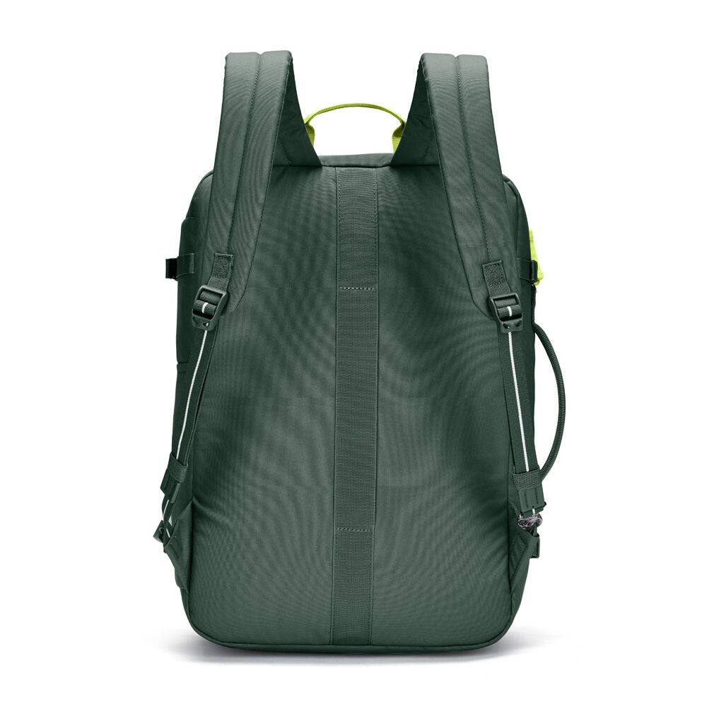 Angle. Pacsafe - GO 34L Carry-on Backpack, Spruce Green - Spruce Green.