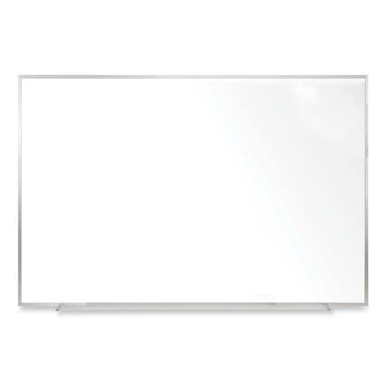 Front. Ghent - REMOVE - Non-Magnetic Whiteboard with Aluminum Frame, 48.63" x 48.47", White Surface, Satin Aluminum Frame.