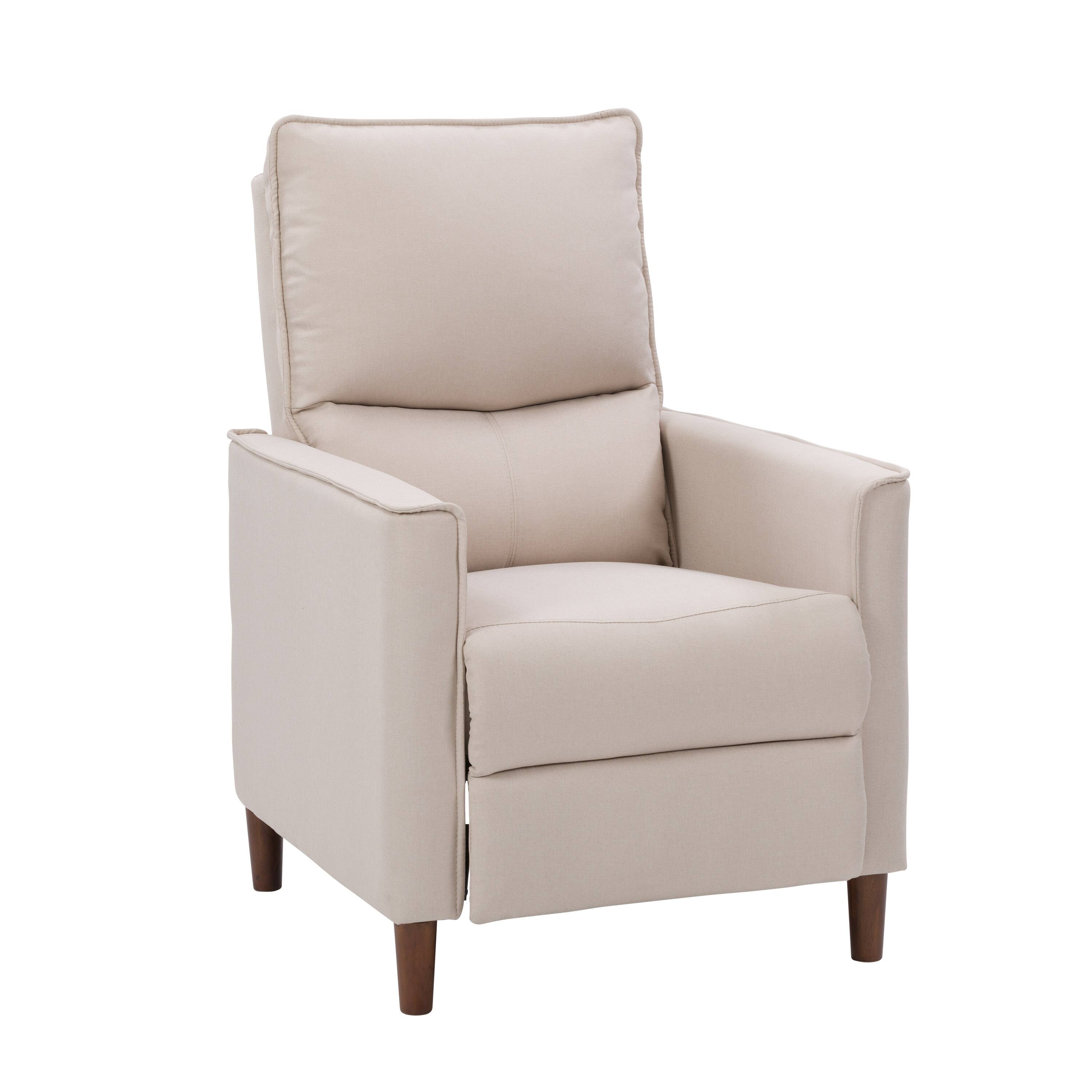 Angle. CorLiving - Alder Manual Fabric Recliner - Beige.